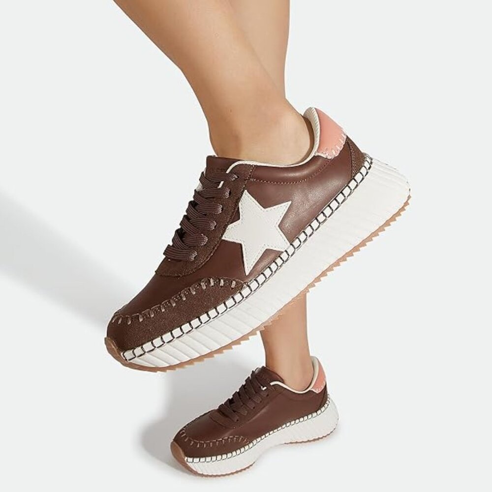 Lucky Step Women's Fashion Star Platform Walking Sneakers NIB - Picture 5 of 11